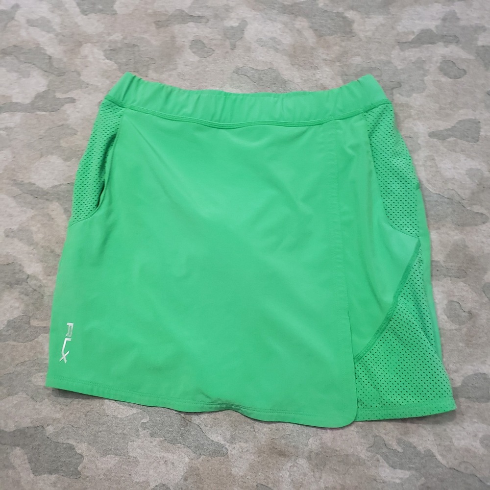 RLX Ralph Lauren Skort Womens Small Green Golf Tennis Athletic Mesh Pull On